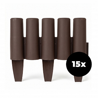 Aga Bordură de grădină din plastic 28,5x23,8x5,4 cm 15 bucăți