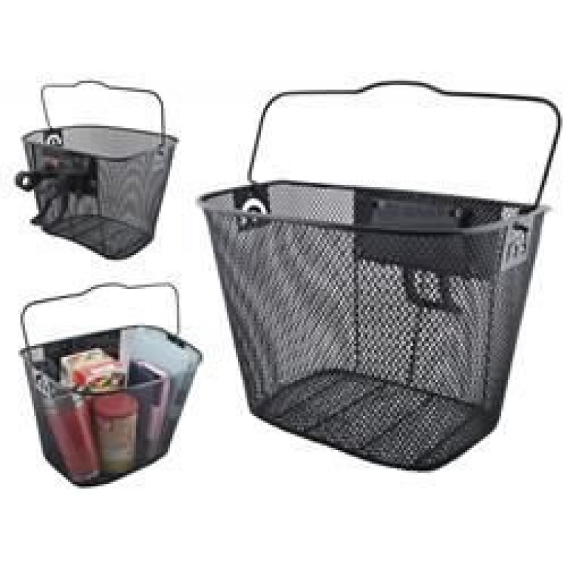 Coș pentru ghidon cu clemă Negru ISO 2355