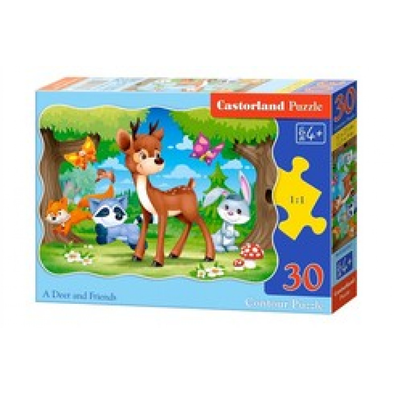 Puzzle CASTORLAND 30 de piese - Cerb și prieteni