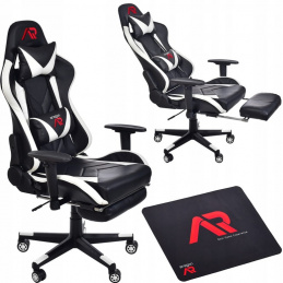 Scaun de birou pentru gaming ARAGON cu suport pentru picioare