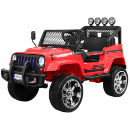Mașină de teren Raptor Drifter Red + Telecomandă + Tracțiune 4x4 + Spațiu de depozitare + Pornire lentă + MP3 LED diodă