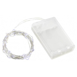 Linder Exclusiv Lanț de Crăciun pe baterii 50 LED Alb rece