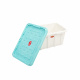 Cutie de depozitare Doloni cu capac 75x51x37 Alb/Turcoaz