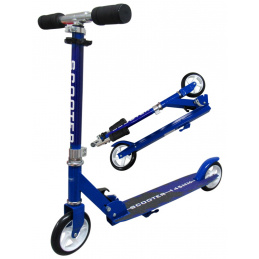 Trotinetă Mare H6 ALBASTRĂ Pliabilă R-Sport roți 145 mm până la 100 kg