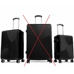 Aga Travel Set de valize de călătorie, măr. M + S Negru 6CZ030 - CALITATEA a II-a