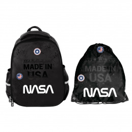 Paso Set școlar rucsac cu două compartimente + sac pentru spate Nasa