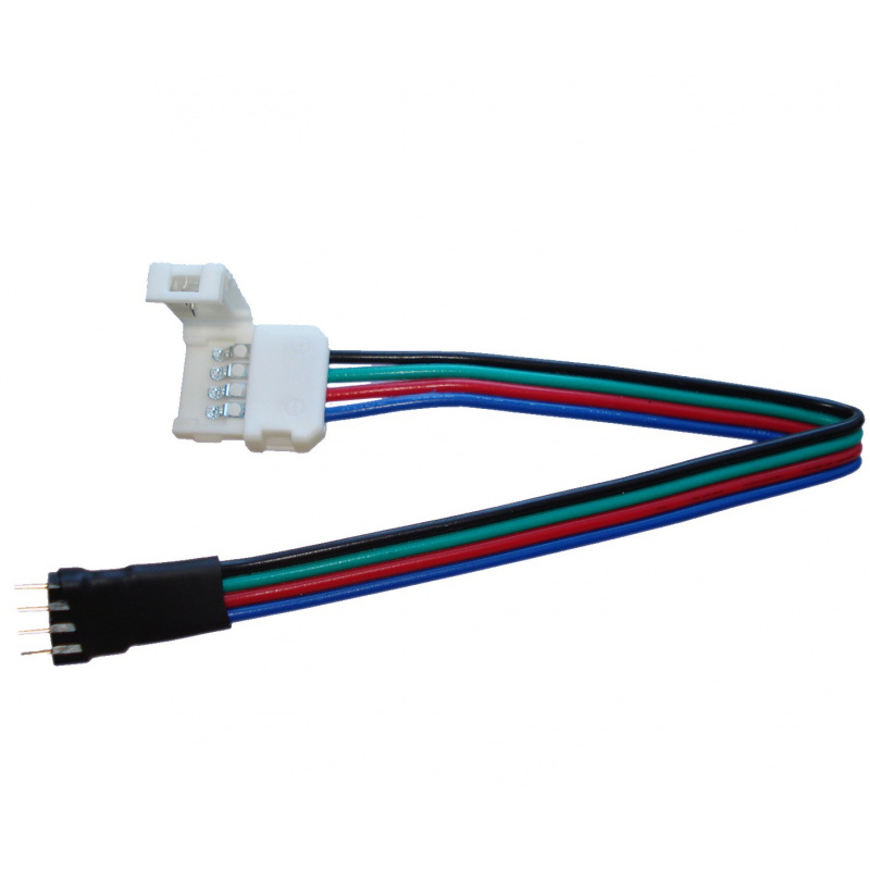 Conector pentru BENZI LED - RGB - 10mm - 4 pini - BANDĂ / CONTROLER