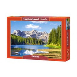 Puzzle CASTORLAND 3000 de piese - Lacul Misurina, Italia