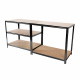 Raft metalic Linder Exclusiv 180x90x40 cm 5 rafturi Negru