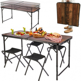 Set de mobilier de camping pliabil - maro