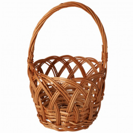 Coș oval din dantelă pentru decorațiuni de Paște