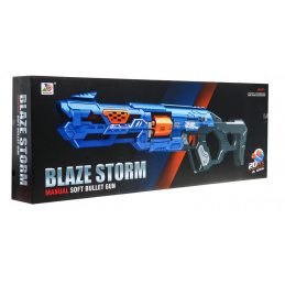 Carabină manuală pentru copii 8+ Blaze Storm Mecanism cu glisor + 20 de proiectile lungi din spumă