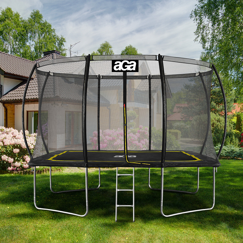 Aga Trambulină dreptunghiulară 244x335 cm Negru/Galben - CALITATEA a II-a