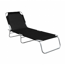 Linder Exclusiv Șezlong de grădină reglabil negru 6DAZ630 - CALITATEA a II-a