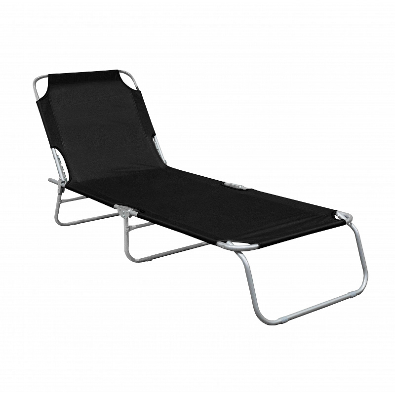 Linder Exclusiv Șezlong de grădină reglabil negru 6DAZ630 - CALITATEA a II-a