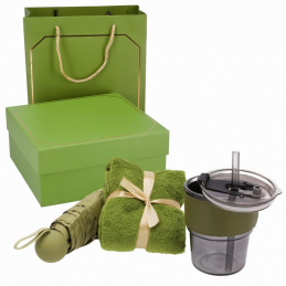 Set cadou - cană, pai, umbrelă, prosopel