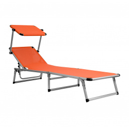 Aga Șezlong de grădină reglabil GARDEN EXCLUSIVE MC372310O Portocaliu