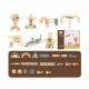 Aga4Kids Set de construcție din lemn 66 piese