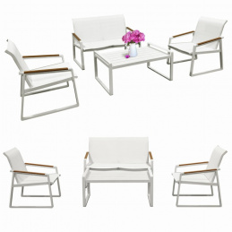 Set mobilier de grădină - 2 fotolii masă canapea - modern