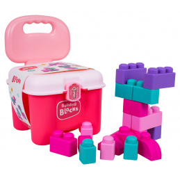 Set de Cuburi Moi + Scaun cu Spațiu de Depozitare Roz