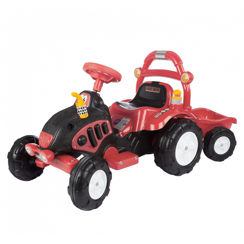 Tractor electric Aga4Kids cu remorcă Roșu - DZ245 - II. CALITATE