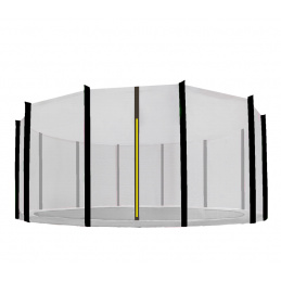 Aga Plasă de protecție 400 cm pentru 12 bare Negre / Negru