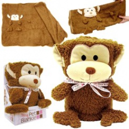 Pătură Moale MAIMUȚICĂ jucărie de pluș pernă ZA0724 universală