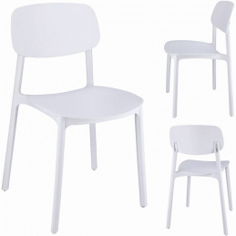 Scaun LARA din plastic alb Scaun LARA din plastic alb