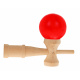 Joc de îndemânare Kendama pentru copii 3+ și adulți Jucărie din lemn + Bilă roșie