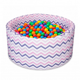 Piscină uscată Aga 90x40 cm cu bile ZigZag Colorat