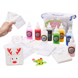 Set 3D cu slime adeziv cristal Aga, 26 piese