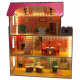 Aga MDF Căsuță pentru păpuși cu mobilier 70 cm Roz LED