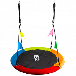 Aga Cerc de leagăn suspendat 120 cm Patru culori cu steaguri