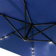 Umbrelă de grădină Aga 300 cm Albastru închis cu iluminare LED