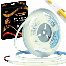 LED pásek COB Neon 24V - 528D - 15W/m - IP20 - 1650lm - 50m - studená barva