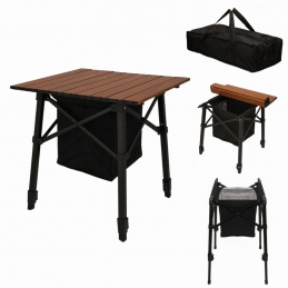 Masă de camping cu geantă termică și înălțime reglabilă Masă de camping cu geantă termică și înălțime reglabilă