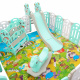 Aga4Kids Țarc de joacă din plastic pentru copii cu accesorii 206x177x64 cm Verde