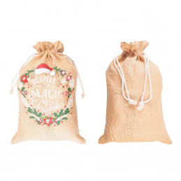 Geantă cadou Aga Jutová 56x38 cm Coroană de Crăciun