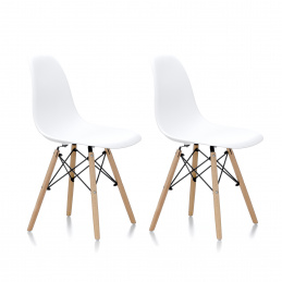 Aga 2x Scaune de masă Albe