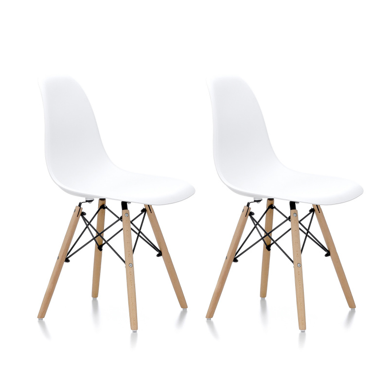 Aga 2x Scaune de masă Albe