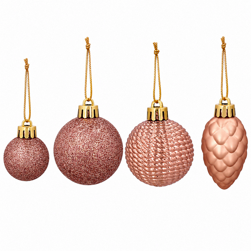 Globuri de Crăciun Aga MIX 31 buc 3-4,5 cm Roz