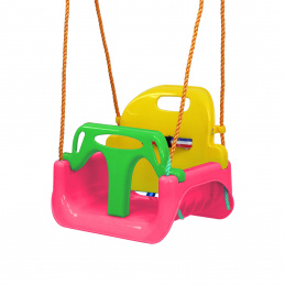 Aga4Kids Leagăn pentru copii cu barieră Roz/Galben