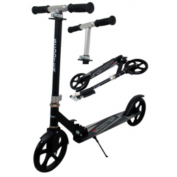 Trotinetă Mare H5 NEAGRĂ Pliabilă R-Sport roți 200 mm până la 100 kg