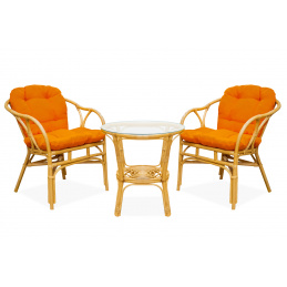 Set mobilier Aga Ratan SITA Maro deschis/Portocaliu Set mobilier Aga Ratan SITA Maro deschis/Portocaliu