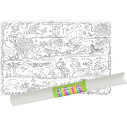 Poster XXL de colorat pentru podea "Safari"