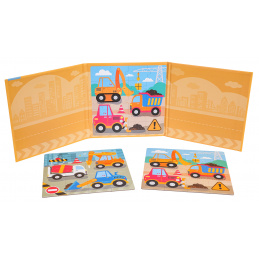 Puzzle Magnetice Șantier de Construcții + Cărticică