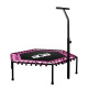 Aga FITNESS Trambulină 130 cm Roz + mâner