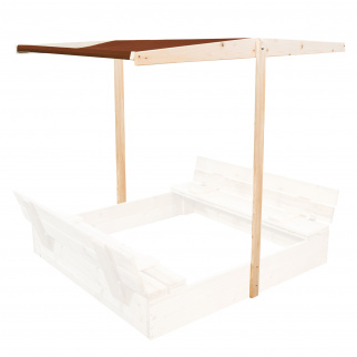 Aga Acoperiș pentru nisipar pentru copii 120x120 cm Maro