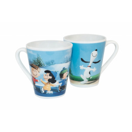 Set de 2 căni cu motiv Snoopy 280 ml