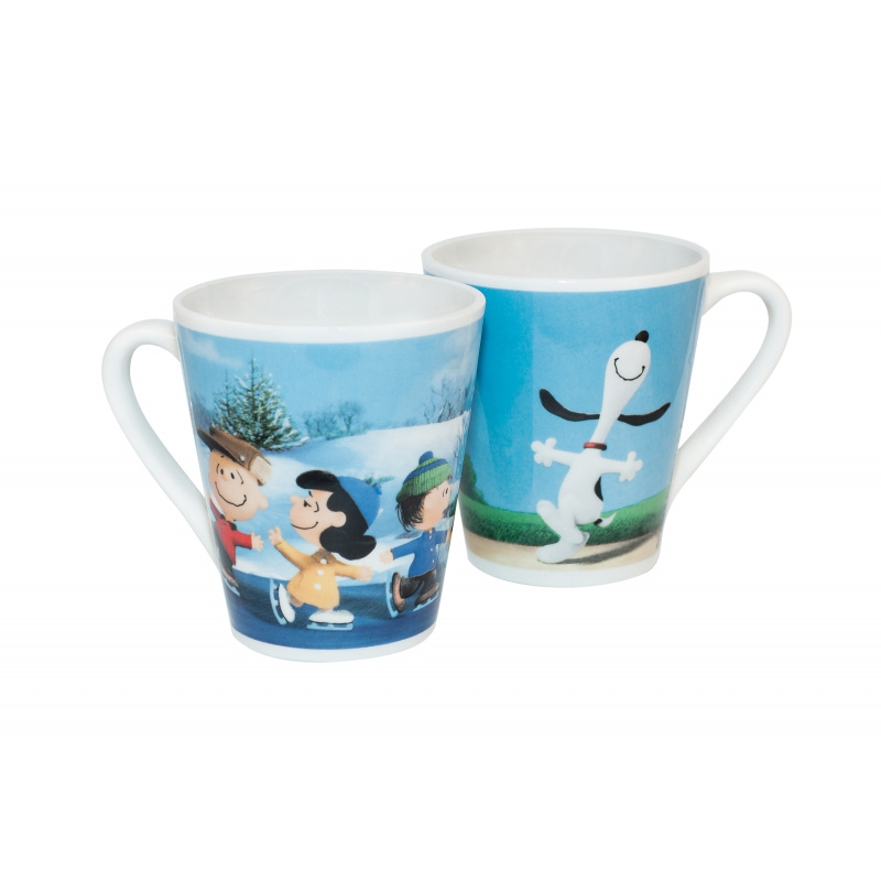 Set de 2 căni cu motiv Snoopy 280 ml